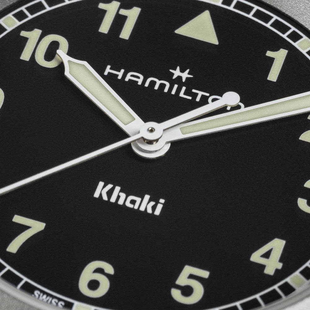 Khaki Field Quarzo Nero Acciaio 33mm-Orologi-HAMILTON-Gioielleria Granarelli