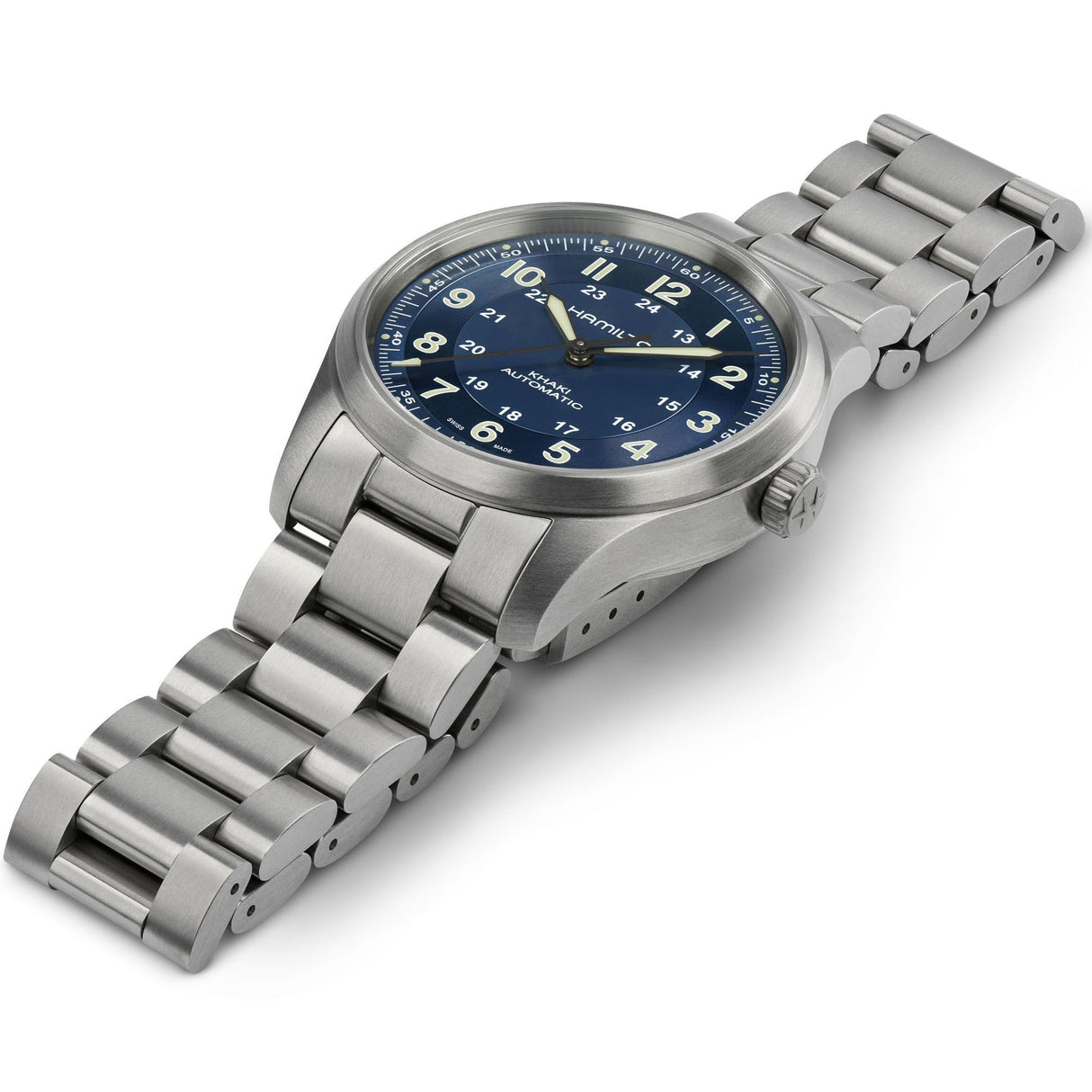 Khaki Field Titanium Automatico Blu-Orologi-HAMILTON-Gioielleria Granarelli