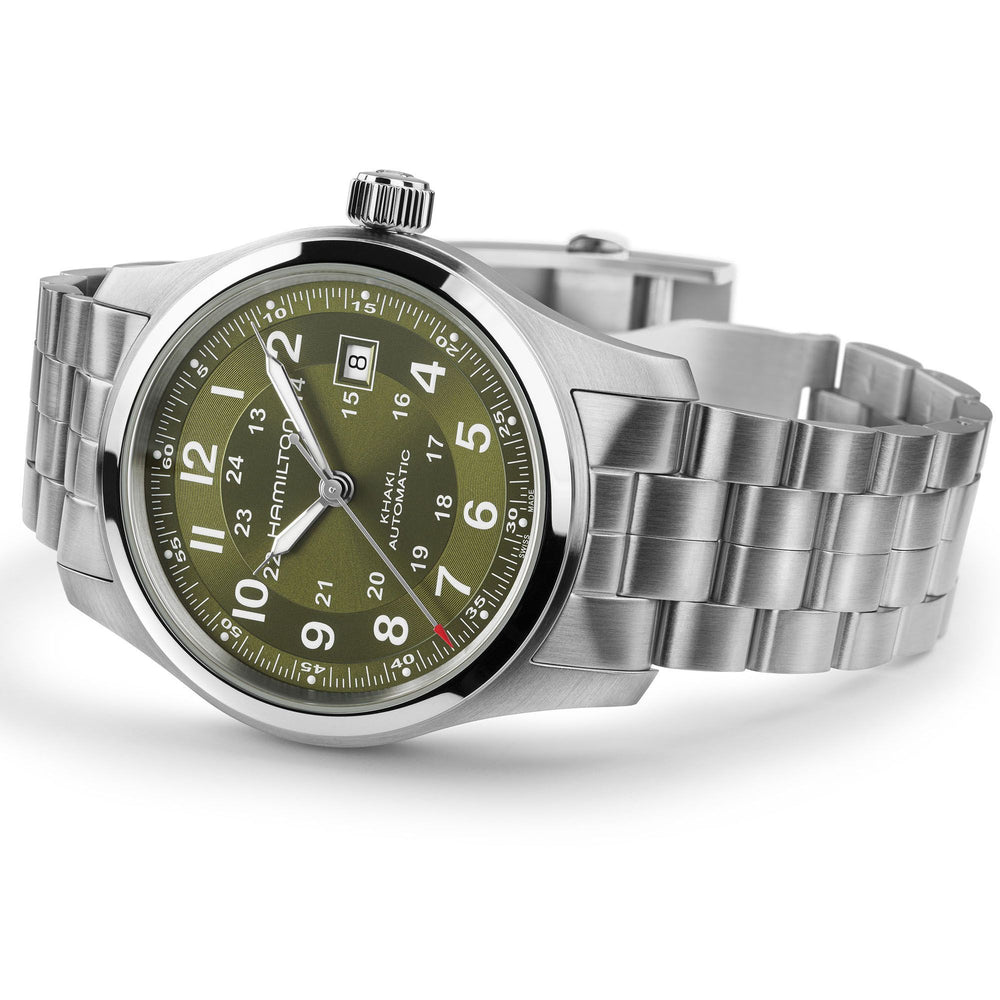 Khaki Field Automatico Verde Acciaio 42 mm