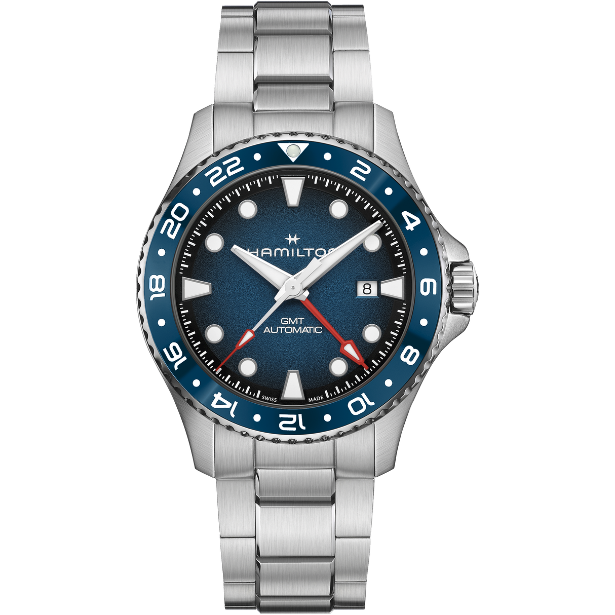 Khaki Navy Scuba Automatico GMT Blu Acciaio 43mm