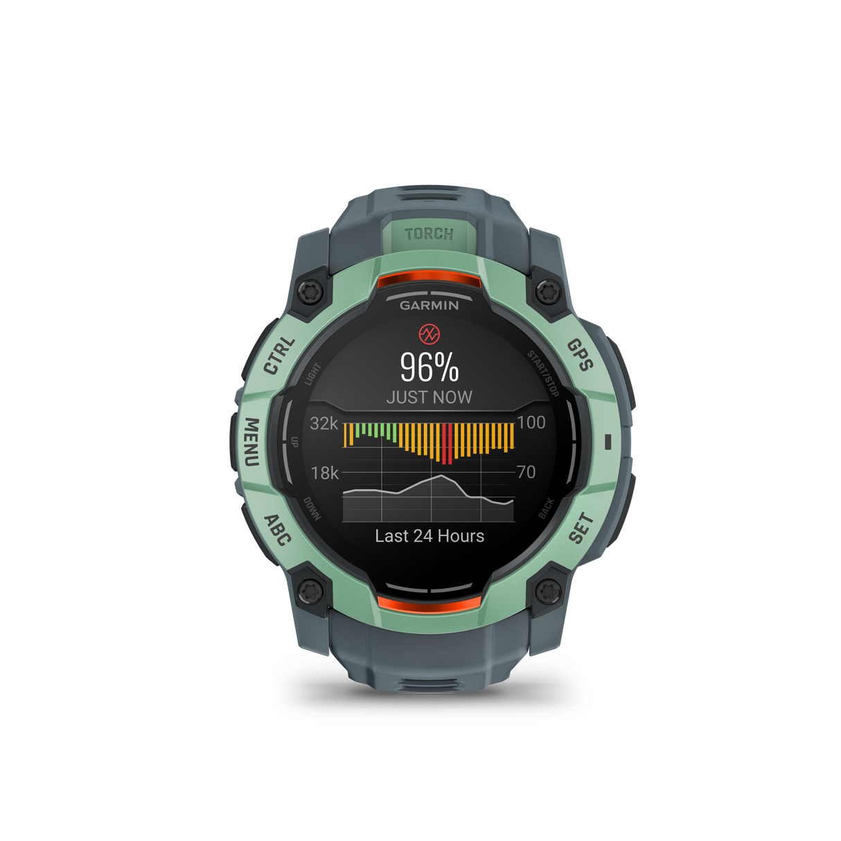 Instinct 3 – 50 mm, AMOLED, Neotropic con cinturinoTwilight