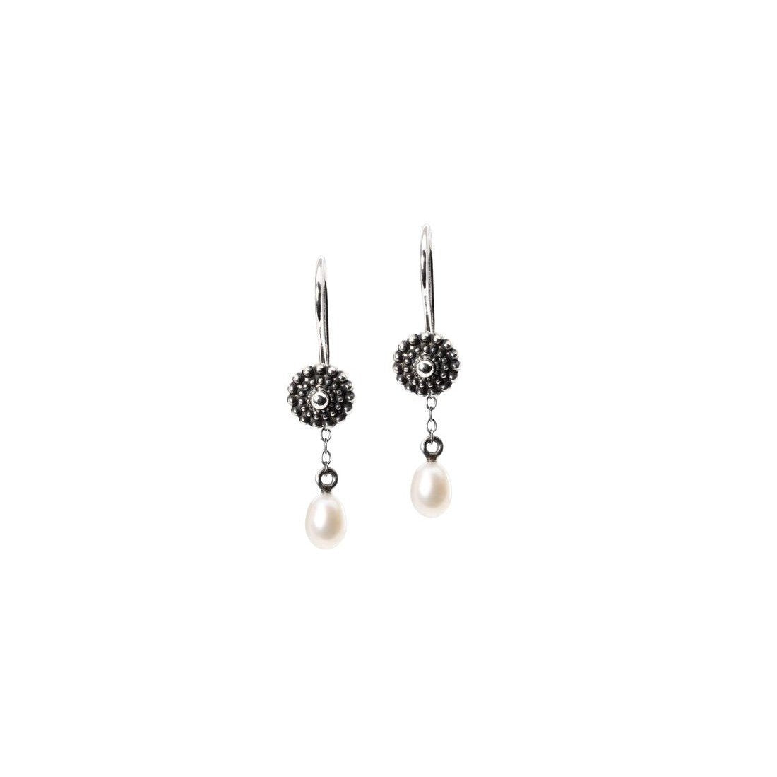Orecchini Gocce di Perla 3,5 cm-Beads-TROLLBEADS-Gioielleria Granarelli