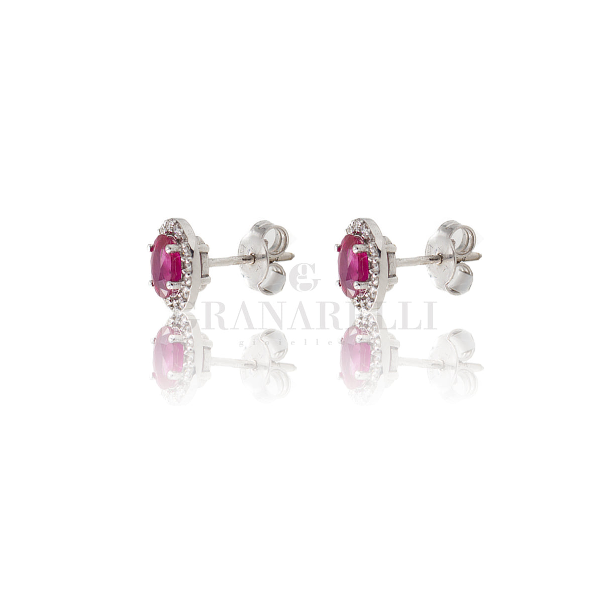 Boucles d'oreilles ovales saphir
