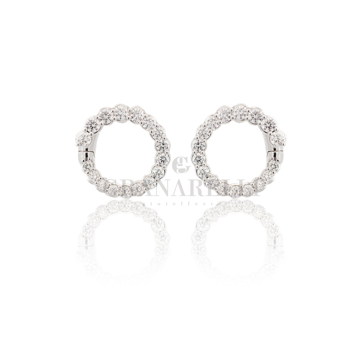 Orecchini Cerchi Diamanti 1.00kt In Oro Bianco-Orecchini-CRIVELLI-Gioielleria Granarelli