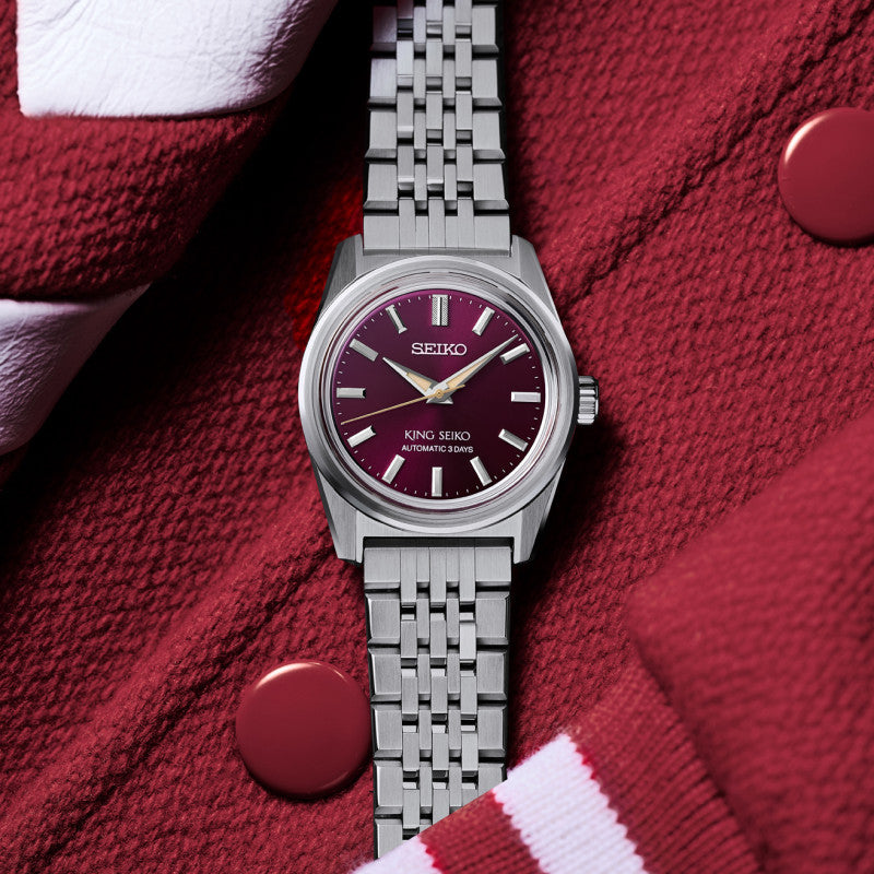 King Seiko Automatico 3 Days Acciaio Rosso 36mm