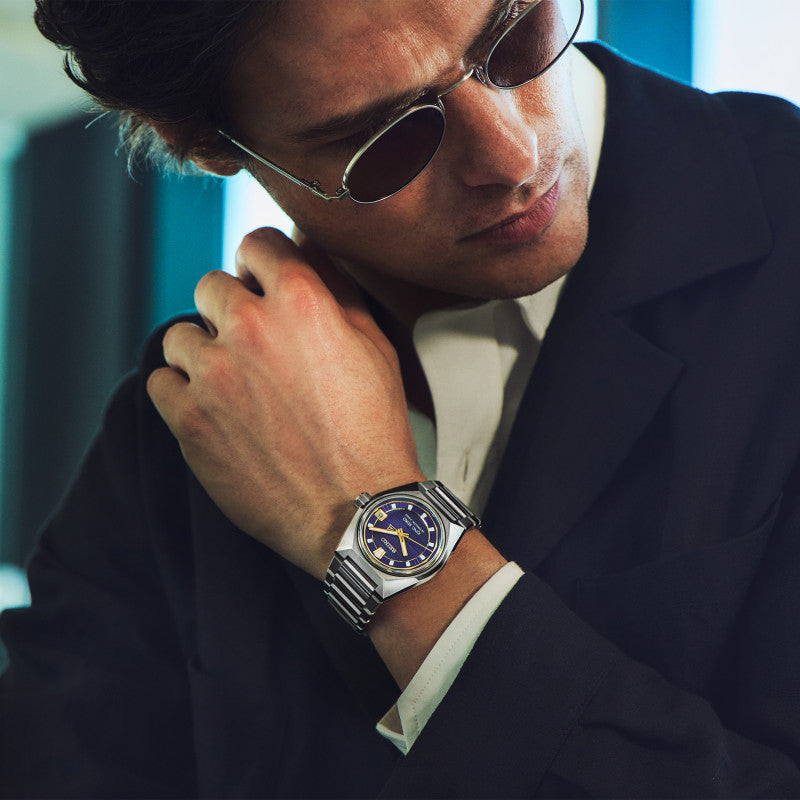 King Seiko VANAC Automatico Blu Acciaio