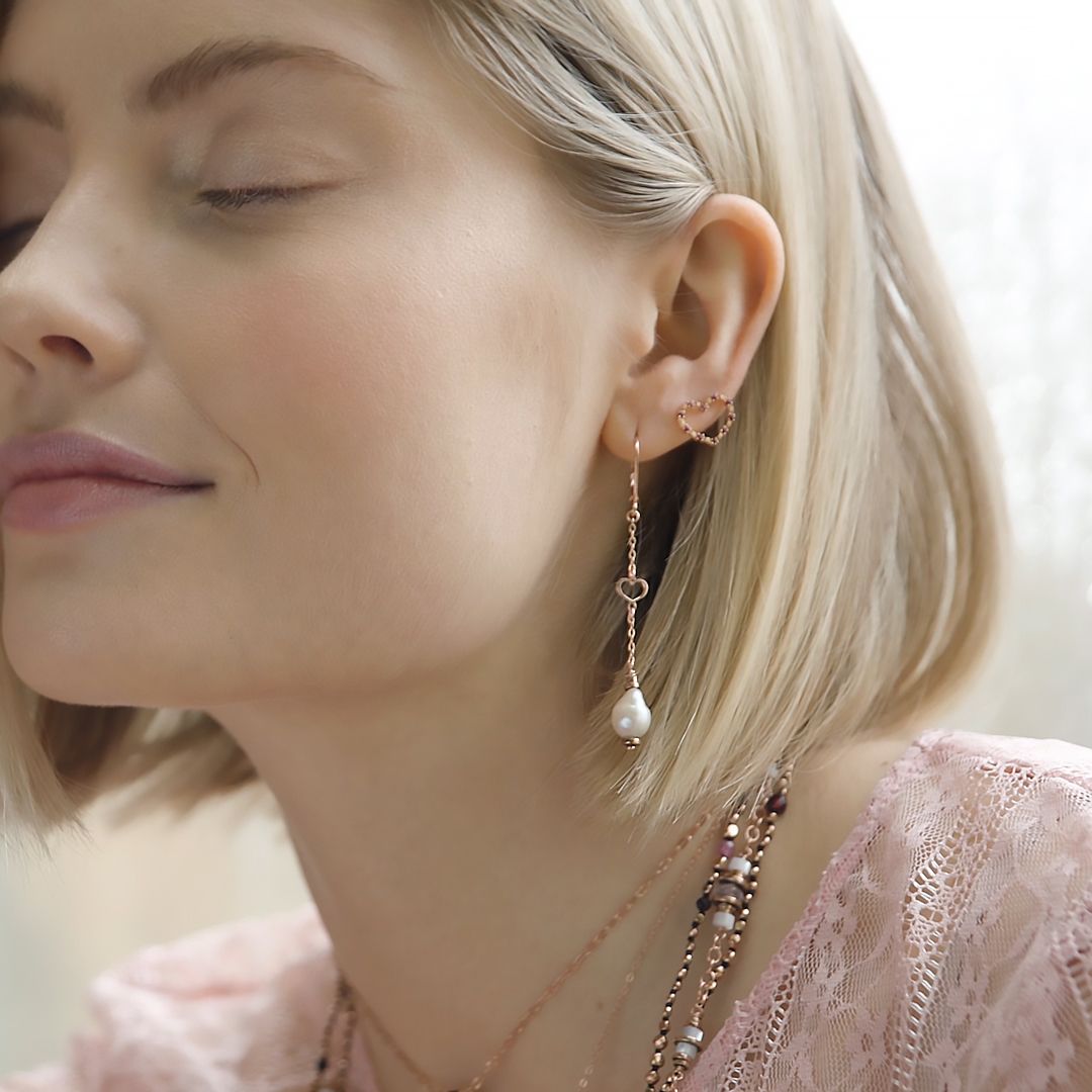 Orecchino Monachella Perla e Cuore