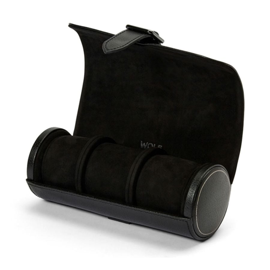 Rotolo Porta Orologi Triplo British Racing Nero