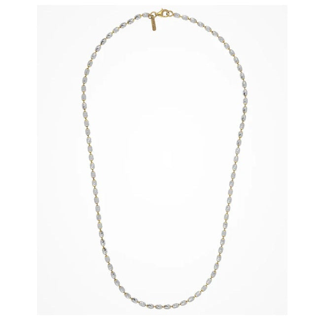 Collana in Argento e Oro Giallo Rice