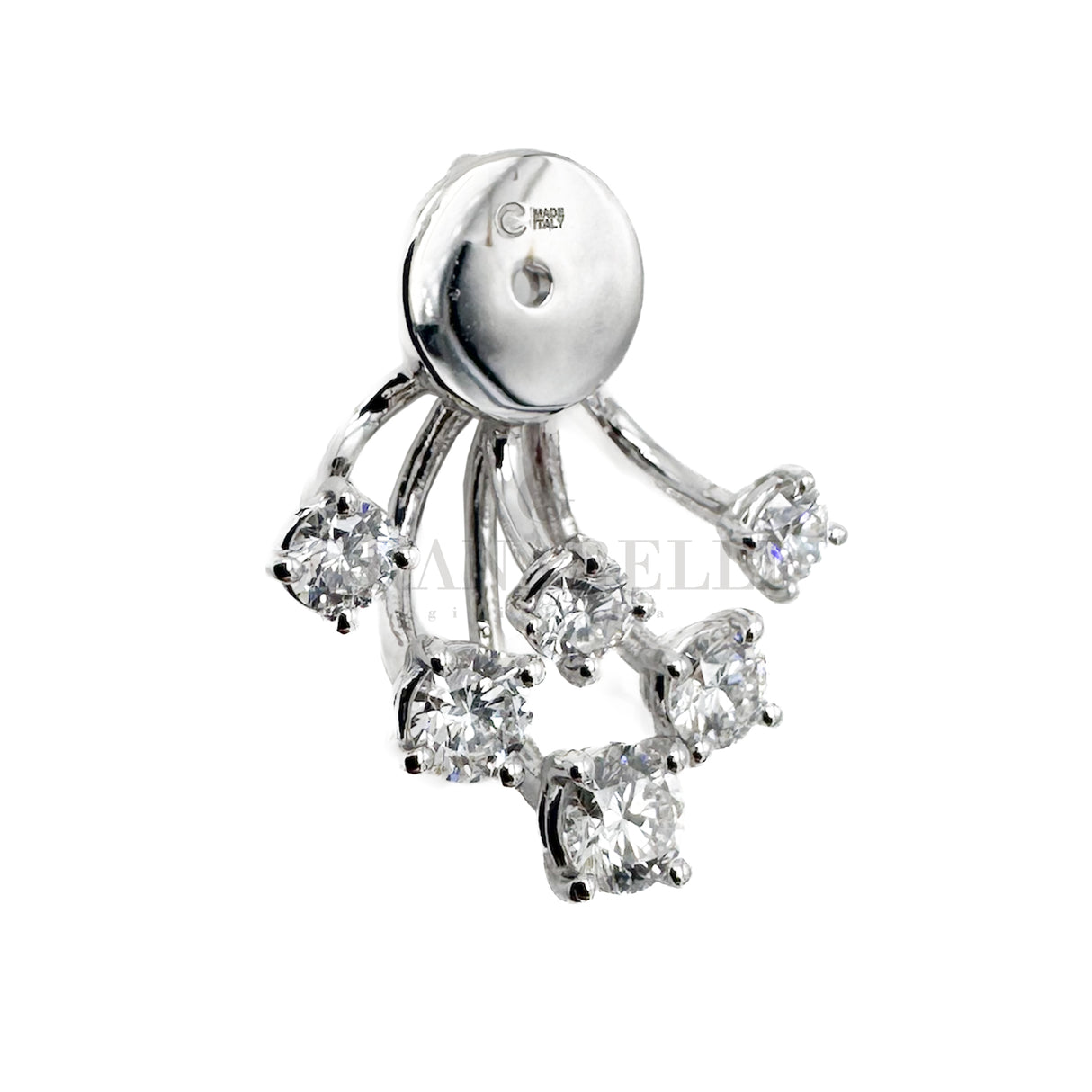 Retro orecchini in oro bianco e diamanti