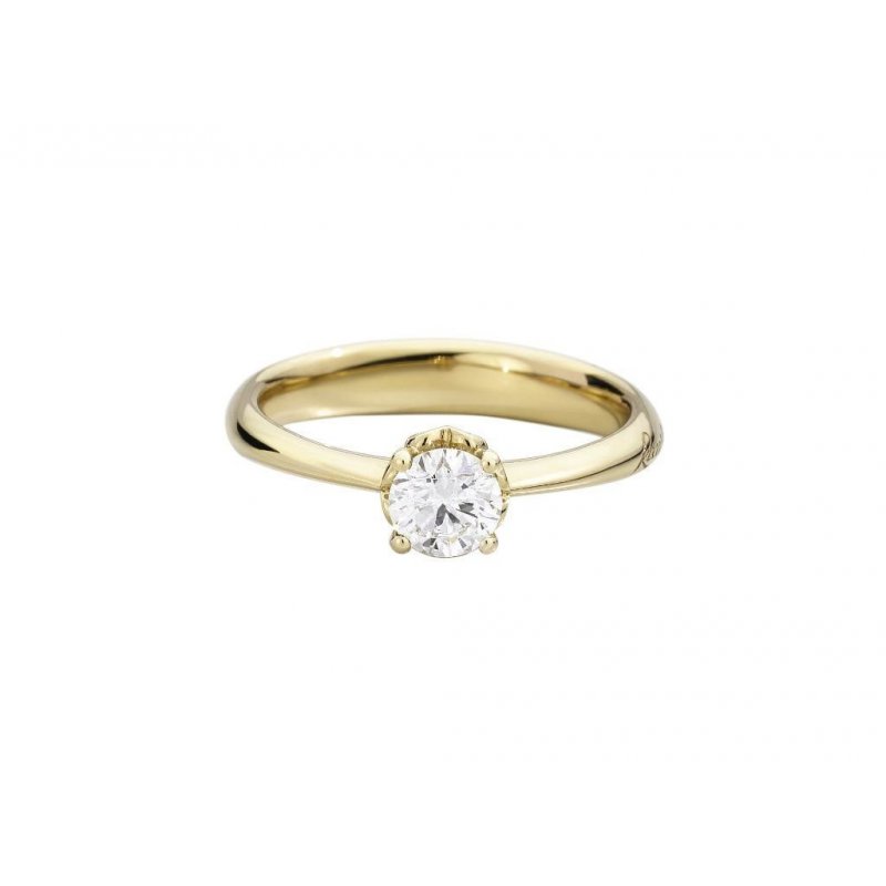 Anello ReCarlo Solitario con Diamante Oro Giallo