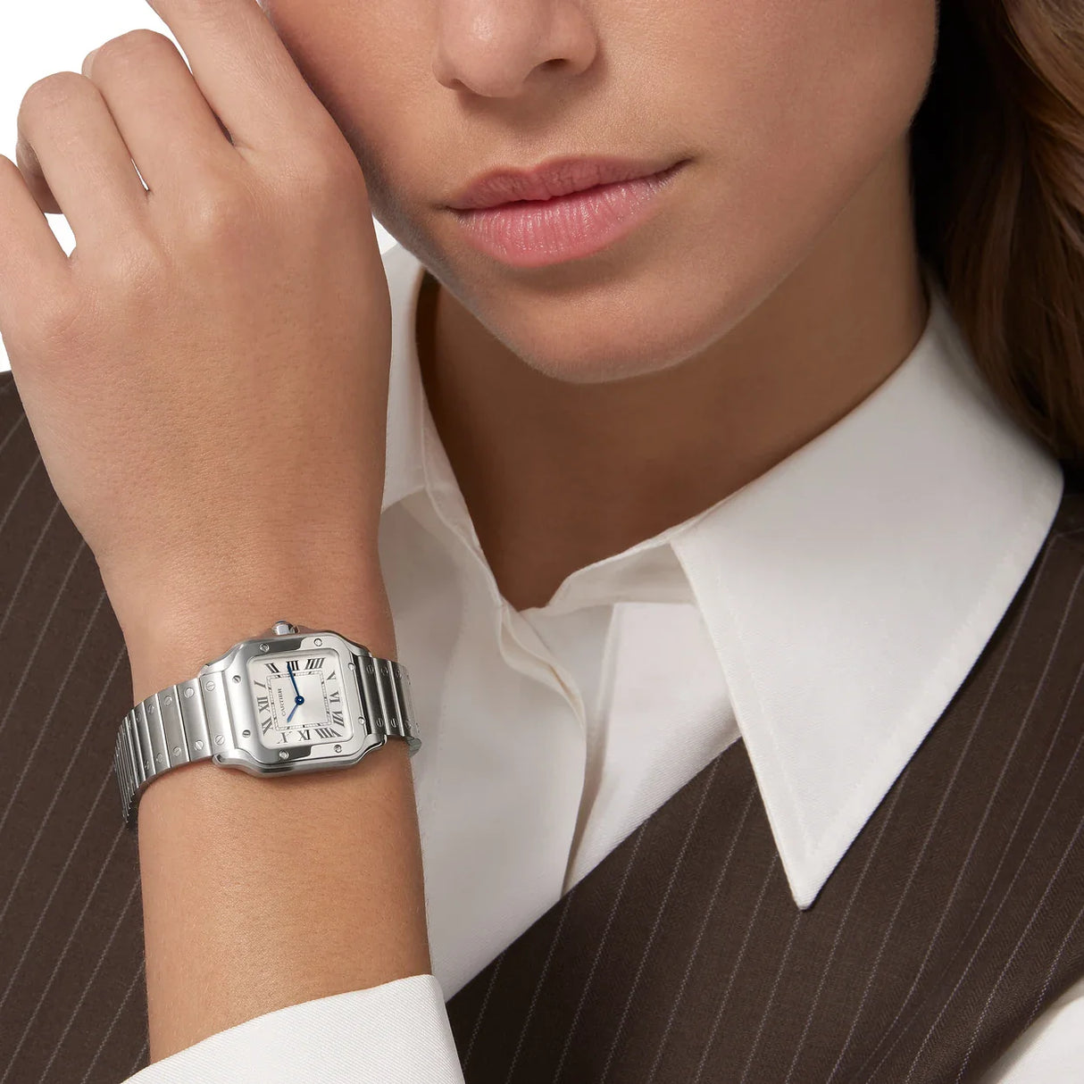 Santos de Cartier, Modello piccolo, movimento al quarzo, acciaio NUOVO