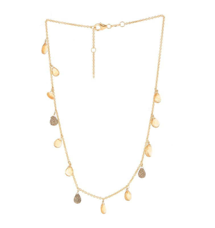 Collana Gocce Polvere di Sogni Gold e Quarzo