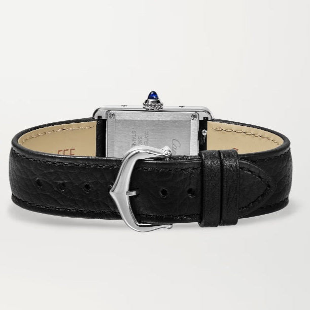 Tank Must Cartier, Modello medio, movimento al quarzo, acciaio e pelle NUOVO