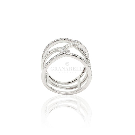 Anello Nodi Diamanti Bianchi Oro Bianco-Anelli-CRIVELLI-14-Gioielleria Granarelli
