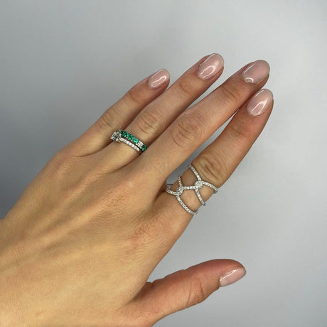 Anello Nodi Diamanti Bianchi Oro Bianco-Anelli-CRIVELLI-14-Gioielleria Granarelli