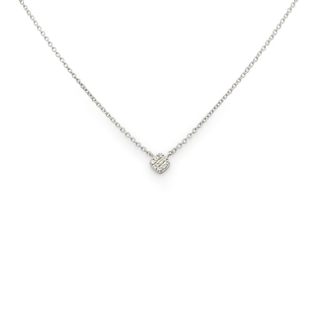 Collana Pavè Punto Luce in Oro Bianco-Girocolli-CRIVELLI-Gioielleria Granarelli