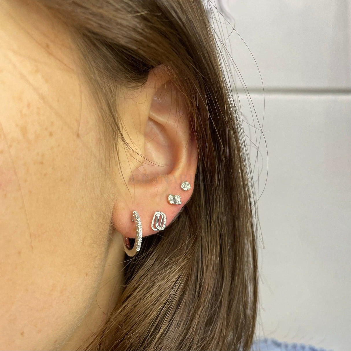 Orecchini Diamanti Baguette Oro Bianco-Orecchini-CRIVELLI-Gioielleria Granarelli