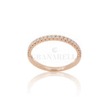 Anello Fedina Half Eternity Diamanti 0.21kt In Oro Rosa-Anelli-GRANARELLI-Gioielleria Granarelli