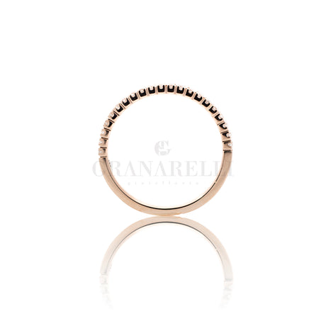 Anello Fedina Half Eternity Diamanti 0.21kt In Oro Rosa-Anelli-GRANARELLI-Gioielleria Granarelli