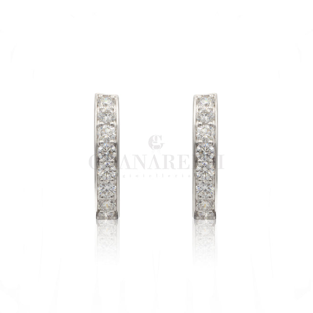 Orecchini cerchi diamanti 3.50kt in Oro Bianco-Orecchini-CRIVELLI-Gioielleria Granarelli