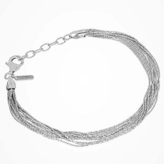 Bracciale in argento multifila intrecciata