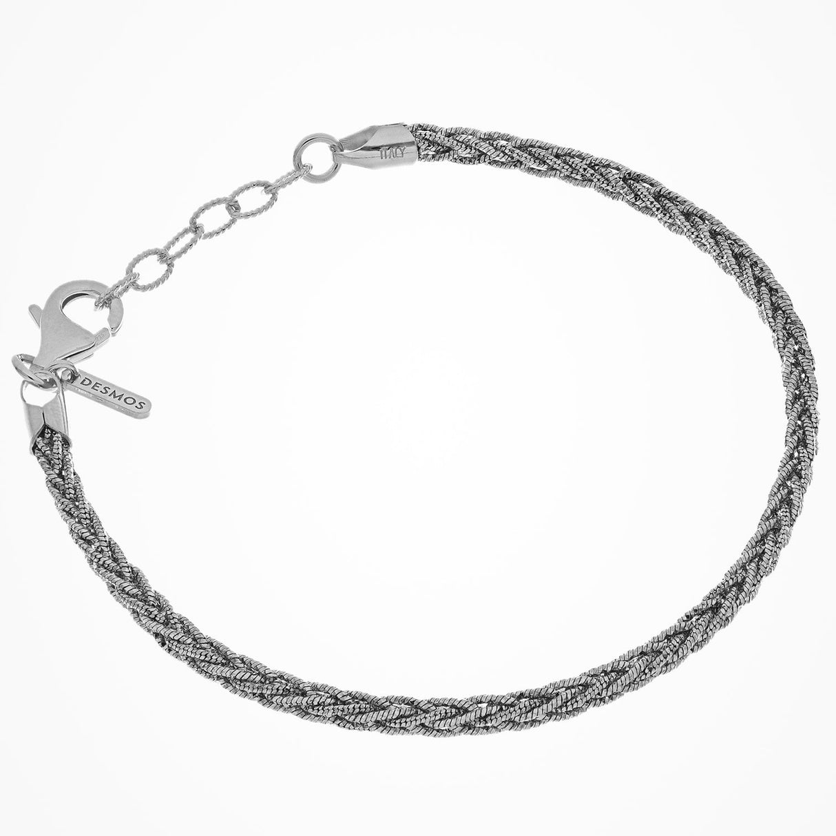 Bracciale in argento catene intrecciate
