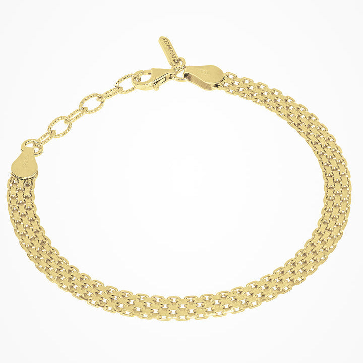 Bracciale in argento dorato Pave