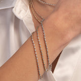 Bracciale in Argento Design Typhoon Oro Bianco e Giallo