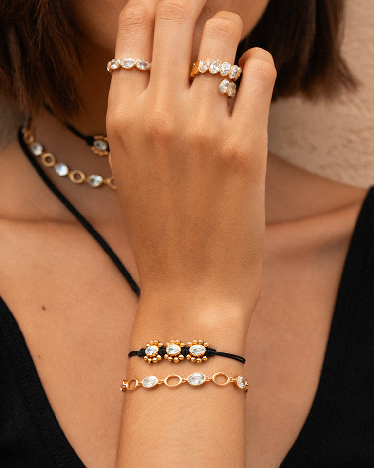 Bracciale Tessuto Daisy