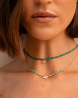 Girocollo Pietre Moi et Toi Emerald and Pear