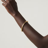 Bracciale Bangle Rock Piccolo in Argento Dorato