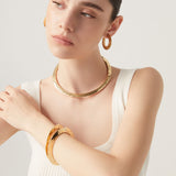 Collana Blade Piccola in Argento Dorato