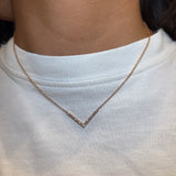 Girocollo in oro rosa e diamanti