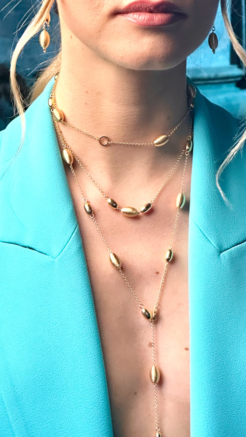 Collana Saba Ovaline Setate 120 cm