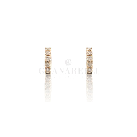 Orecchini Cerchi in Oro Rosa con Diamanti Brown-Orecchini-CRIVELLI-Gioielleria Granarelli