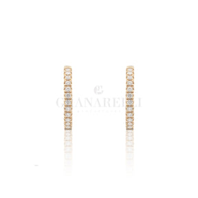 Orecchini Cerchi Diamanti In Oro Giallo-Orecchini-CRIVELLI-Gioielleria Granarelli