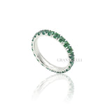 Anello Fedina Smeraldi 1.86kt in Oro Bianco-Anelli-CRIVELLI-Gioielleria Granarelli