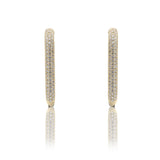 Orecchini Ovale Diamanti in Oro Giallo