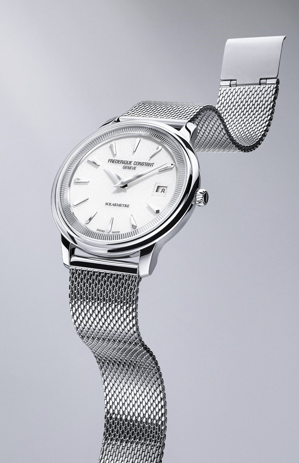 Classics Moneta Solarmetre Bianco Pelle 39mm