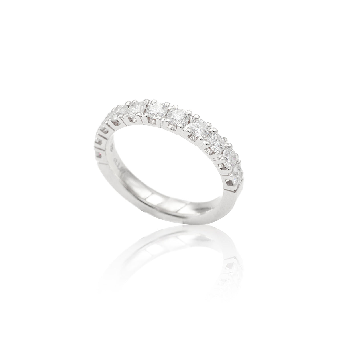Anello Fedina Half Eternity Diamanti 1.08kt-Anelli-GRANARELLI-Gioielleria Granarelli