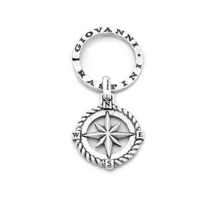 Portachiavi Rosa dei Venti in Argento-RASPINI-Gioielleria Granarelli