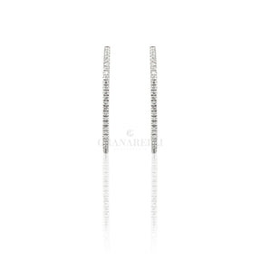 Orecchini Cerchio Diamanti in Oro Bianco-Orecchini-CRIVELLI-Gioielleria Granarelli