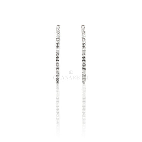Orecchini Cerchio Diamanti in Oro Bianco-Orecchini-CRIVELLI-Gioielleria Granarelli