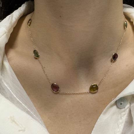 Girocollo Tormaline in oro giallo-Girocolli-GRANARELLI-Gioielleria Granarelli