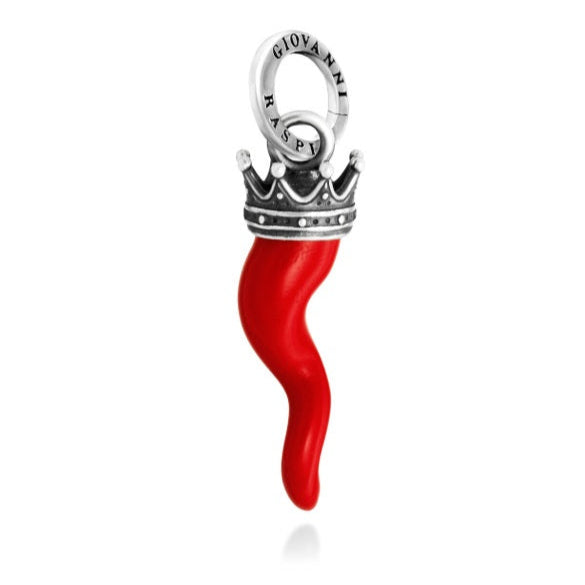 Charm Corno Rosso Corona Piccolo
