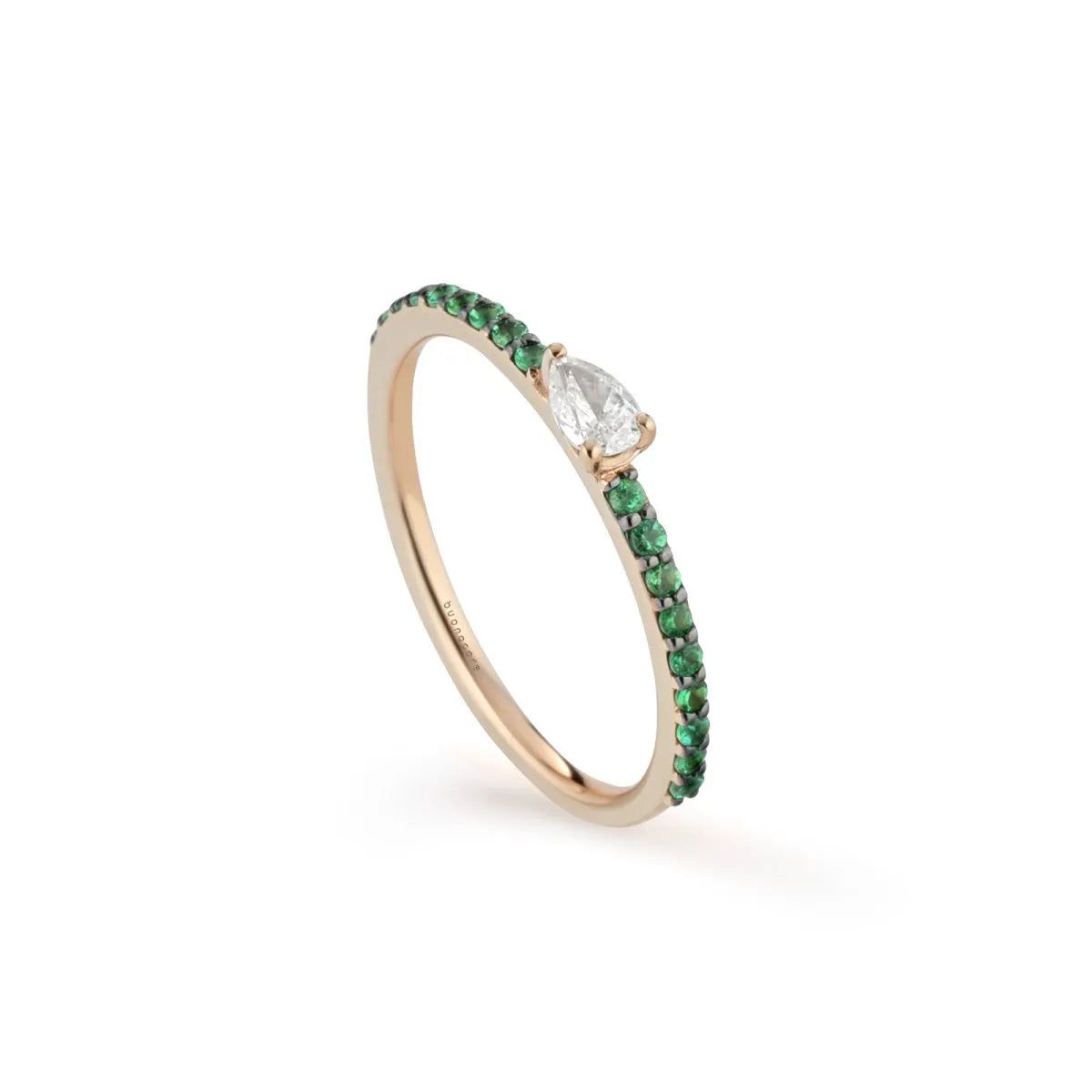 Smeraldi Fedine ring in rose gold