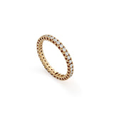 Anello Fedina di diamanti Brown in Oro Rosa
