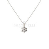 Girocollo fiore di diamanti in oro bianco-Girocolli-CRIVELLI-Gioielleria Granarelli