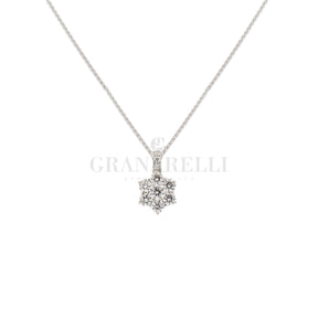 Girocollo fiore di diamanti in oro bianco-Girocolli-CRIVELLI-Gioielleria Granarelli